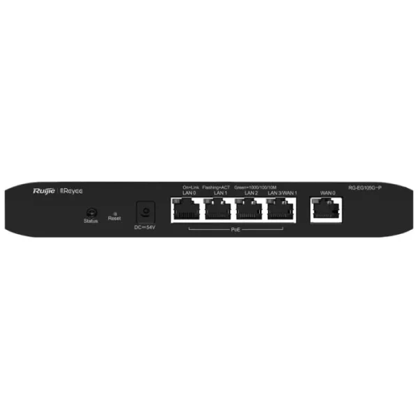 Reyee 5 Port Gigabit 2 WAN 4 PoE 54W Cloud Route